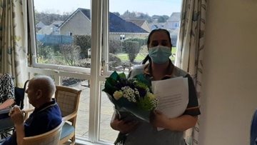 Dundee care home team member receives long service award